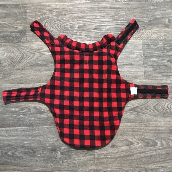 Heart To Tail Large Reversible Dog Jacket Red Buffalo Plaid Vest 25-50lbs - Picture 3 of 9